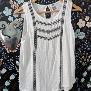 Embroidered tank